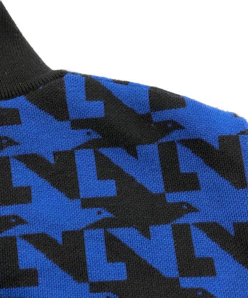 LOUIS VUITTON（ルイ ヴィトン）LOUIS VUITTON (ルイ ヴィトン) 裏地モノグラムキルティング総柄ジップブルゾン ブルー×ブラック サイズ:SIZE Mの古着・服飾アイテム
