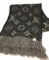 LOUIS VUITTON (ルイ ヴィトン) ロゴマフラー グレー×ベージュ：27000円