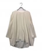 BEARDSLEYビアズリー）の古着「後ろドレープTブラウス」｜ホワイト
