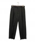 AURALEEオーラリー）の古着「LIGHT WOOL MAX GABARDINE TWO-TUCK SLACKS」｜ブラック