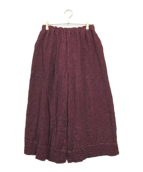 me ISSEY MIYAKE（ミーイッセイ ミヤケ）me ISSEY MIYAKE (ミーイッセイ ミヤケ) HERRINGBONE FLOCKY CAULIFLOWER ボルドー サイズ:FREEの古着・服飾アイテム