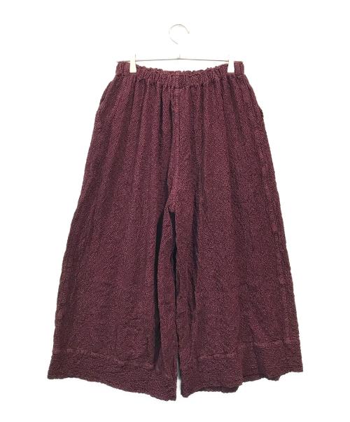 me ISSEY MIYAKE（ミーイッセイ ミヤケ）me ISSEY MIYAKE (ミーイッセイ ミヤケ) HERRINGBONE FLOCKY CAULIFLOWER ボルドー サイズ:FREEの古着・服飾アイテム