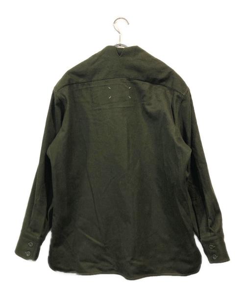 Maison Margiela（メゾンマルジェラ）Maison Margiela (メゾンマルジェラ) ウールオーバーシャツ グリーン サイズ:SIZE 39の古着・服飾アイテム