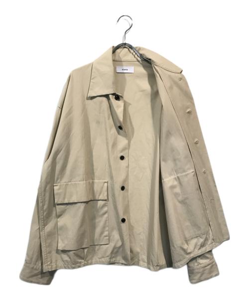 MARKA（マーカ）MARKA (マーカ) ハイツイストコットンツイルユーティリティシャツ ベージュ サイズ:SIZE 2の古着・服飾アイテム
