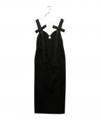 eimy istoireエイミーイストワール）の古着「ショルダーリボンワンピース」｜ブラック