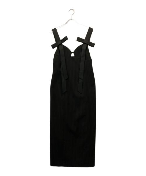eimy istoire（エイミーイストワール）eimy istoire (エイミーイストワール) ショルダーリボンワンピース ブラック サイズ:Mの古着・服飾アイテム