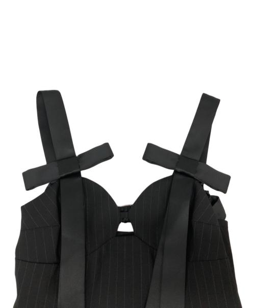 eimy istoire（エイミーイストワール）eimy istoire (エイミーイストワール) ショルダーリボンワンピース ブラック サイズ:Mの古着・服飾アイテム