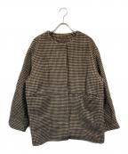 JOURNAL STANDARD relumeジャーナルスタンダード レリューム）の古着「スーパーファインビーバークルーネックコート」｜グレー