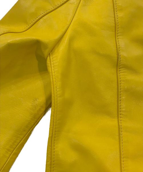 Lewis Leathers（ルイスレザース）Lewis Leathers (ルイスレザース) CYCLONE/サイクロン イエロー サイズ:SIZE 38の古着・服飾アイテム