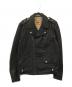 SCHOTT BROS.（ショットブロス）の古着「デニムワンスターライダースジャケット」｜ブラック