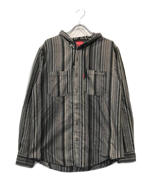 SUPREME（シュプリーム）SUPREME (シュプリーム) フーディシャツ グレー サイズ:ｓの古着・服飾アイテム