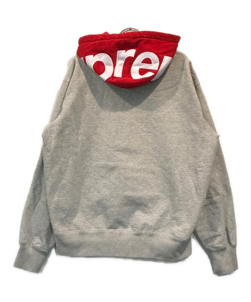SUPREME（シュプリーム）SUPREME (シュプリーム) Contrast Hooded Sweatshirt レッド×グレー サイズ:Sの古着・服飾アイテム