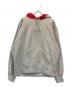 SUPREME（シュプリーム）の古着「Contrast Hooded Sweatshirt」｜レッド×グレー