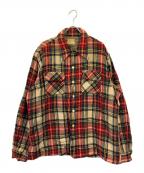 McGREGORマクレガー）の古着「50'sウールオープンカラーシャツ」｜レッド×グリーン
