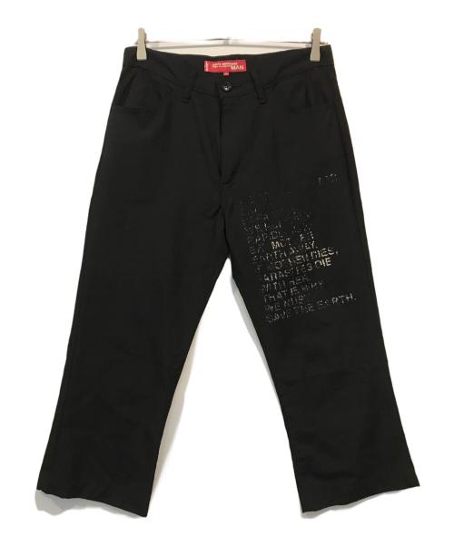 COMME des GARCONS JUNYA WATANABE MAN（コム デ ギャルソン ジュンヤ ワタナベ マン）COMME des GARCONS JUNYA WATANABE MAN (コム デ ギャルソン ジュンヤ ワタナベ マン) LEVI'S (リーバイス) プリントウールパンツ ブラック サイズ:Mの古着・服飾アイテム