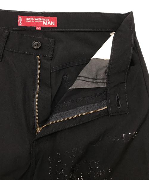 COMME des GARCONS JUNYA WATANABE MAN（コム デ ギャルソン ジュンヤ ワタナベ マン）COMME des GARCONS JUNYA WATANABE MAN (コム デ ギャルソン ジュンヤ ワタナベ マン) LEVI'S (リーバイス) プリントウールパンツ ブラック サイズ:Mの古着・服飾アイテム