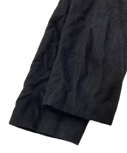 yokosakamoto（ヨウコサカモト）yokosakamoto (ヨウコサカモト) カスリオーバーコート ブラック サイズ:Mの古着・服飾アイテム