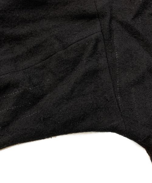 yokosakamoto（ヨウコサカモト）yokosakamoto (ヨウコサカモト) カスリオーバーコート ブラック サイズ:Mの古着・服飾アイテム