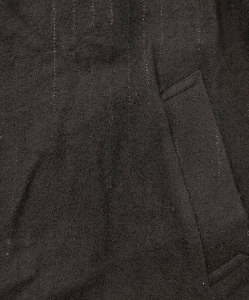 yokosakamoto（ヨウコサカモト）yokosakamoto (ヨウコサカモト) カスリオーバーコート ブラック サイズ:Mの古着・服飾アイテム