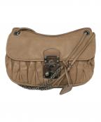 MIU MIUミュウミュウ）の古着「マテラッセチェーンショルダーバッグ」｜ブラウン