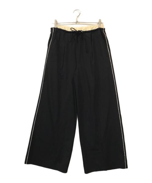 SLOBE IENA（スローブ イエナ）SLOBE IENA (スローブ イエナ) ダブルウエストサイドラインイージースラックスパンツ ネイビー サイズ:SIZE 36の古着・服飾アイテム