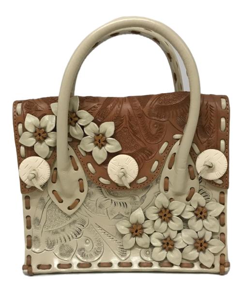 Carving Tribes（カービングトライブス）Carving Tribes (カービングトライブス) カービング2WAYバッグ ブラウン×ベージュの古着・服飾アイテム