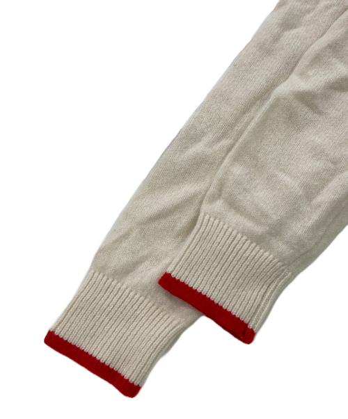 maison kitsune（メゾンキツネ）MAISON KITSUNE (メゾンキツネ) LAMBSWOOL R NECK PULLOVER アイボリー サイズ:SIZE XSの古着・服飾アイテム