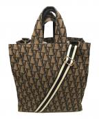 VERMEIL par ienaヴェルメイユ パー イエナ）の古着「ジャガードモノグラムトート」｜ブラウン