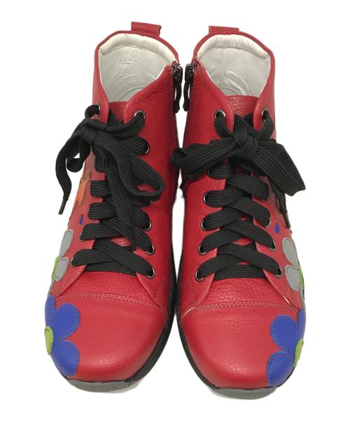 estacion（エスタシオ）estacion (エスタシオ) MOOMIN (ムーミン) コラボブーツ レッド サイズ:SIZE Mの古着・服飾アイテム