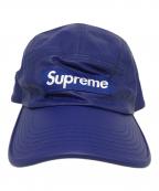 SUPREMEシュプリーム）の古着「Leather Camp Cap」｜ブルー
