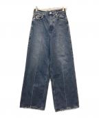 upper hightsアッパーハイツ）の古着「ワイドストレートデニムパンツ」｜インディゴ