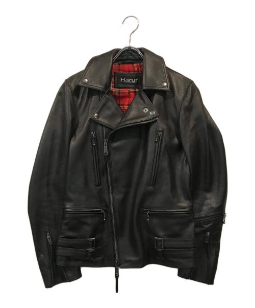 Haruf（ハルフ）Haruf (ハルフ) カウレザージャケット ブラック サイズ:Sの古着・服飾アイテム