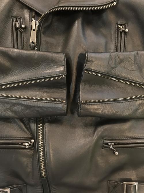 Haruf（ハルフ）Haruf (ハルフ) カウレザージャケット ブラック サイズ:Sの古着・服飾アイテム