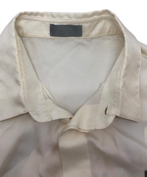 Dior（ディオール）Dior (ディオール) バックロゴ半袖シルクシャツ アイボリー サイズ:38の古着・服飾アイテム