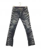 TORNADO MARTトルネードマート）の古着「ウォッシュ加工デニムパンツ」｜インディゴ