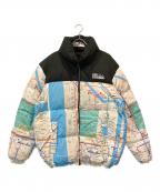 FIRST DOWN×ATMOSファーストダウン×アトモス）の古着「地図柄リバーシブルダウンジャケット」｜マルチカラー