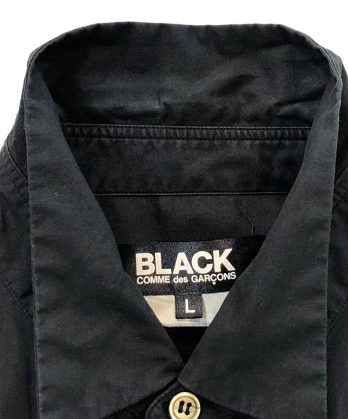 BLACK COMME des GARCONS（ブラックコムデギャルソン）BLACK COMME des GARCONS (コムデギャルソン) ホワイトステッチシャツ ブラック サイズ:Lの古着・服飾アイテム