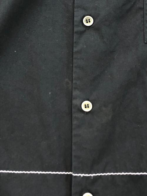 BLACK COMME des GARCONS（ブラックコムデギャルソン）BLACK COMME des GARCONS (コムデギャルソン) ホワイトステッチシャツ ブラック サイズ:Lの古着・服飾アイテム
