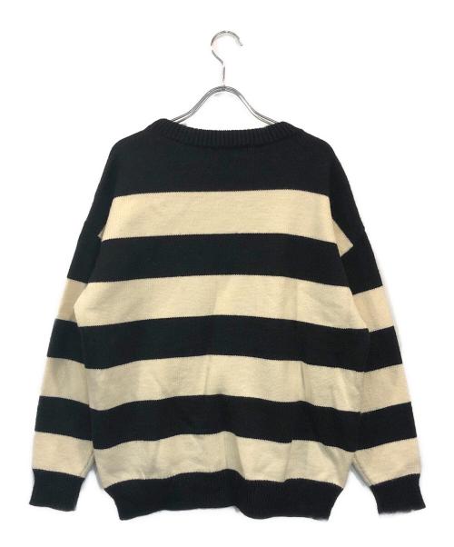 Hysteric Glamour（ヒステリックグラマー）Hysteric Glamour (ヒステリックグラマー) HYS編込ボーダープルオーバー ブラック×イエロー サイズ:SIZE Freeの古着・服飾アイテム