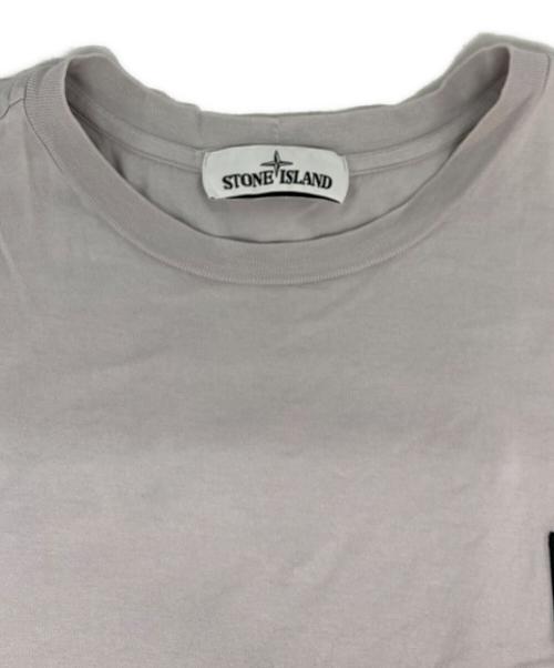 STONE ISLAND（ストーンアイランド）STONE ISLAND (ストーンアイランド) コットンジャージークルーネックS/Sロゴカットソー グレー サイズ:XLの古着・服飾アイテム