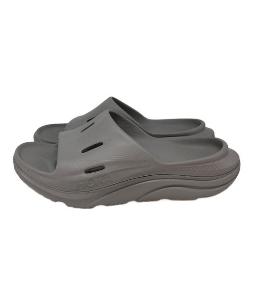 HOKAONEONE（ホカオネオネ）HOKAONEONE (ホカオネオネ) U ORA RECOVERY SLIDE 3 グレー サイズ:SIZE 27cmの古着・服飾アイテム