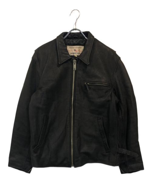 AVIREX（アヴィレックス）AVIREX (アヴィレックス) カウレザージャケット ブラック サイズ:SIZE Sの古着・服飾アイテム
