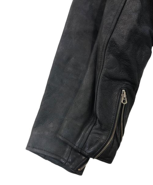 AVIREX（アヴィレックス）AVIREX (アヴィレックス) カウレザージャケット ブラック サイズ:SIZE Sの古着・服飾アイテム