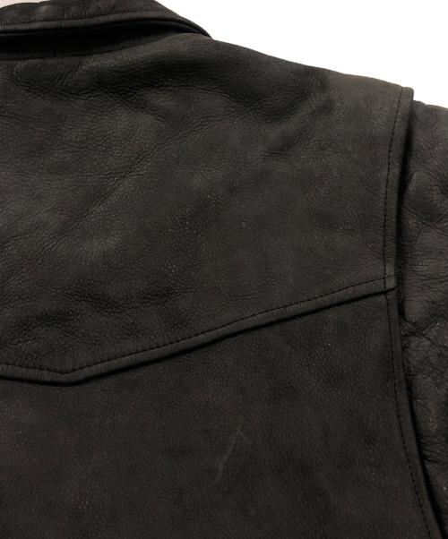 AVIREX（アヴィレックス）AVIREX (アヴィレックス) カウレザージャケット ブラック サイズ:SIZE Sの古着・服飾アイテム