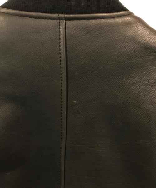 Schott（ショット）Schott (ショット) MA-1レザーブルゾン ブラック サイズ:Mの古着・服飾アイテム