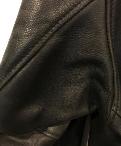 Schott（ショット）Schott (ショット) MA-1レザーブルゾン ブラック サイズ:Mの古着・服飾アイテム