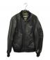 Schott（ショット）の古着「MA-1レザーブルゾン」｜ブラック