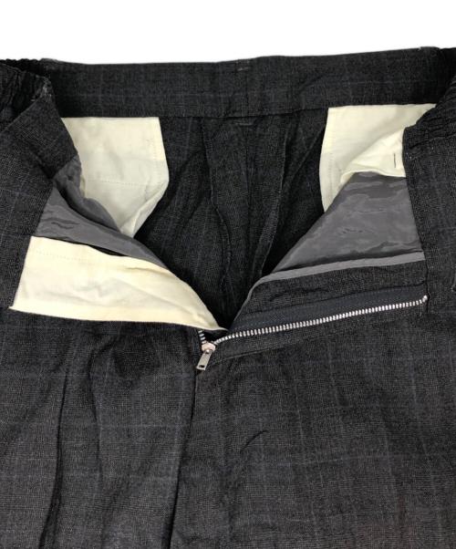 COMME des GARCONS HOMME DEUX（コムデギャルソン オム ドゥ）COMME des GARCONS HOMME DEUX (コムデギャルソン オム ドゥ) CHECK WOOL SLACKS PANTS グレー サイズ:Lの古着・服飾アイテム