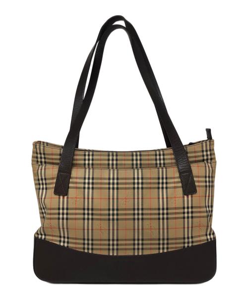 Burberry's（バーバリー）Burberry's (バーバリーズ) シャドーホースノバチェックトートバッグ ベージュの古着・服飾アイテム