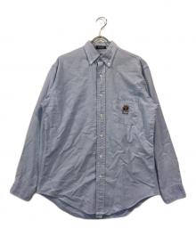 POLO RALPH LAUREN（ポロ・ラルフローレン）の古着「ポロベア刺繍ボタンダウンシャツ」｜スカイブルー
